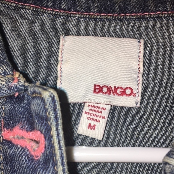 Bongo Vintage cropped denim Jean Jacket Sz Medium - Picture 2 of 7